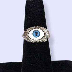 Vintage Blue Evil Eye Ring